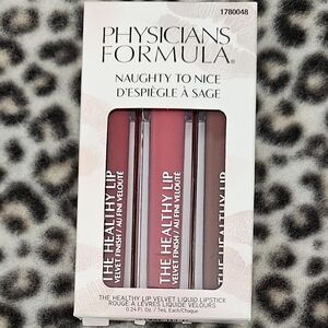 Physicians Formula Velvet Liquid Lipstick Set, "Naughty to Nice", NIP, Set of 3
